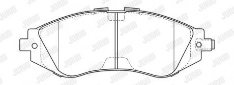 Передні тормозні (гальмівні) колодки jurid 573718J