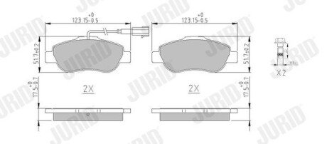 Передние тормозные колодки jurid 573839J