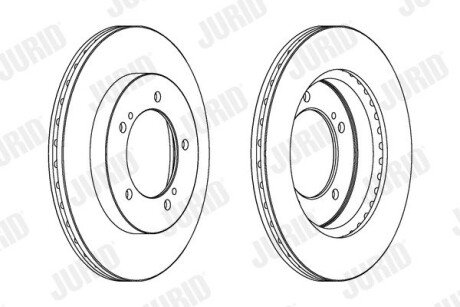 Передний тормозной диск jurid 562906JC