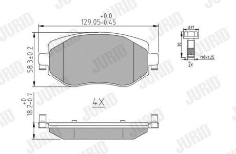 Сайлентблок (втулка) ресори jurid 573842J на Рено Megane