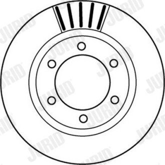 Вентилируемый тормозной диск jurid 562168JC