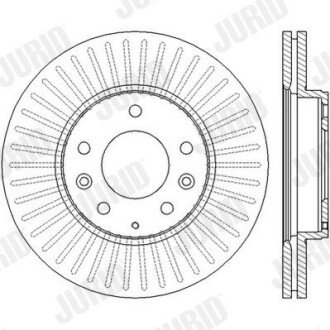 Вентильований гальмівний диск jurid 562449JC