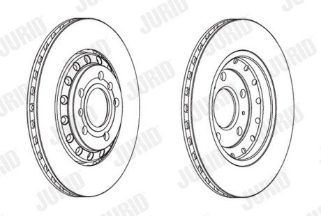 Вентилируемый тормозной диск jurid 562518JC