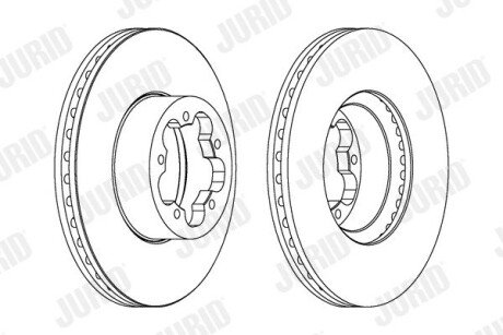 Вентильований гальмівний диск jurid 562540JC