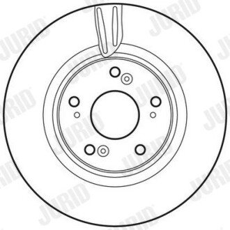 Вентилируемый тормозной диск jurid 562725JC
