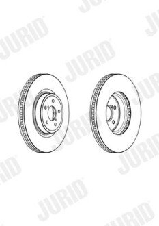 Вентильований гальмівний диск jurid 562945JC1