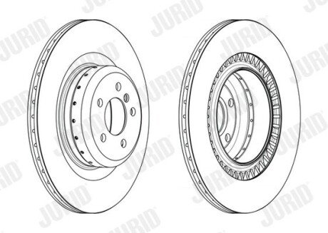 Вентилируемый тормозной диск jurid 563209JVC1