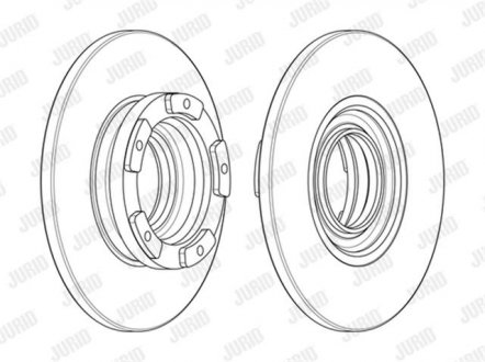 Задний тормозной диск jurid 569137J