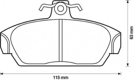 Передні тормозні (гальмівні) колодки jurid 571436J