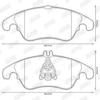Передние тормозные колодки jurid 573291JC
