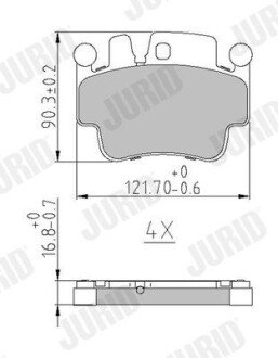 Тормозные колодки jurid 573725J на Porsche 911