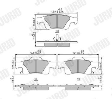 Тормозные колодки jurid 573860J