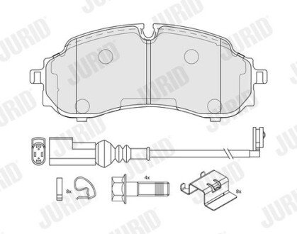 Тормозные колодки jurid 574267J на Форд Транзит