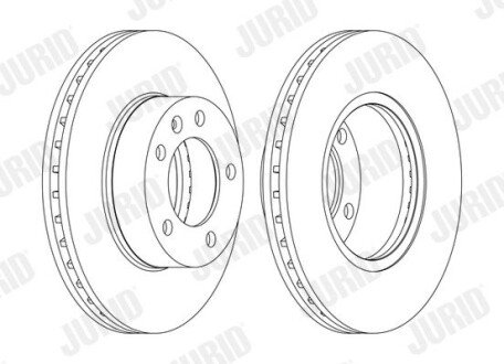 Вентильований гальмівний диск jurid 562190JC1