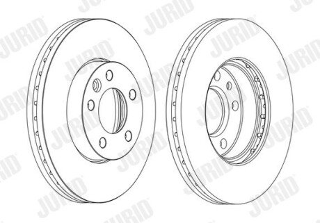 Вентилируемый тормозной диск jurid 562234JC1