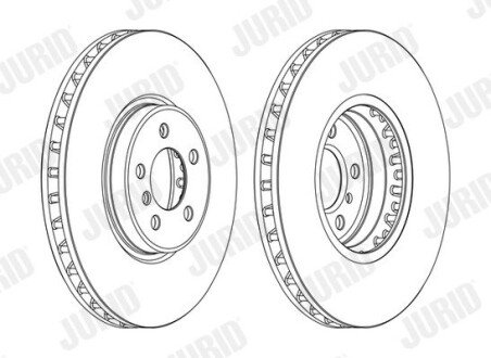 Вентилируемый тормозной диск jurid 562522JC1