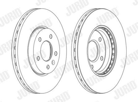 Вентилируемый тормозной диск jurid 562631JC1 на Chevrolet Cruze