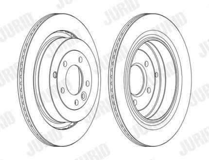 Вентилируемый тормозной диск jurid 562657JC1