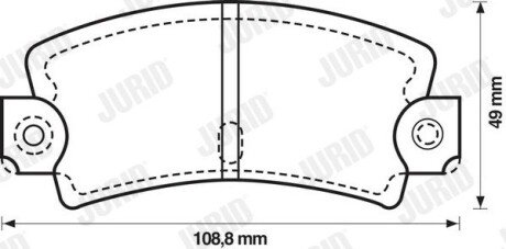 Задние тормозные колодки jurid 571243J