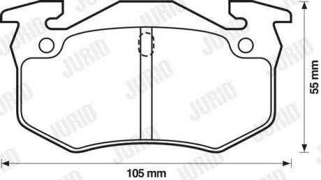 Задние тормозные колодки jurid 571334J