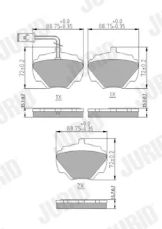 Задние тормозные колодки jurid 571440J