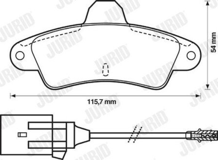 Задние тормозные колодки jurid 571755J