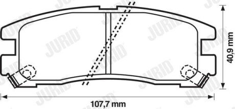 Задні тормозні (гальмівні) колодки jurid 572186J