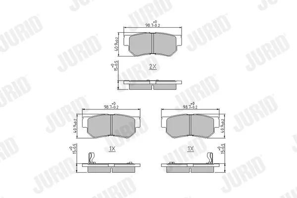 Задние тормозные колодки jurid 572557J