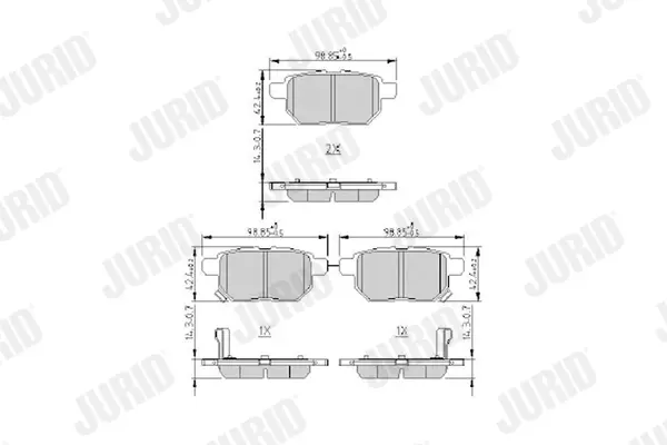 Задние тормозные колодки jurid 572632J