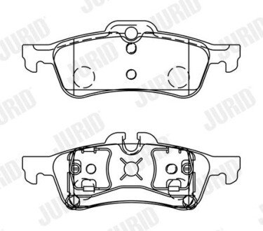 Задні тормозні (гальмівні) колодки jurid 573056J