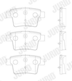 Задні тормозні (гальмівні) колодки jurid 573218J