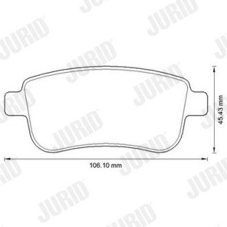 Задние тормозные колодки jurid 573286J