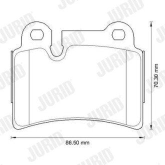 Задні тормозні (гальмівні) колодки jurid 573297JC