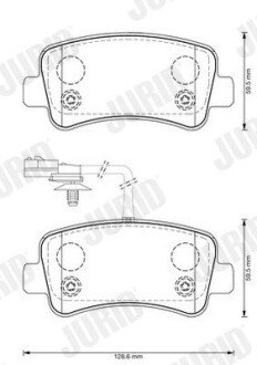 Задні тормозні (гальмівні) колодки jurid 573359J
