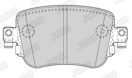 Задние тормозные колодки jurid 573603J