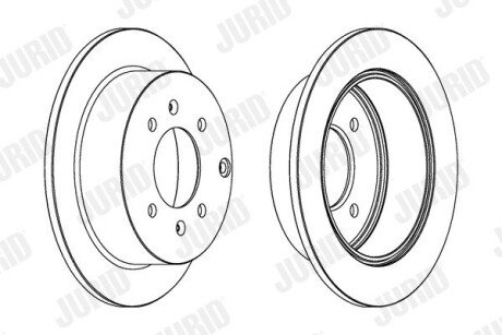 Задний тормозной диск jurid 563042JC на Hyundai Матрикс