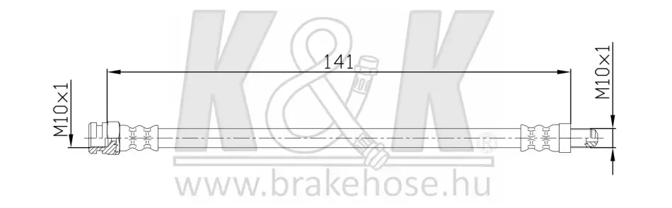 A_Гальмівний шланг Opel Corsa D 2006-> F L&R K&K FT0758