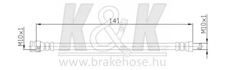 A_Гальмівний шланг Opel Corsa D 2006-> F L&R K&K FT0758