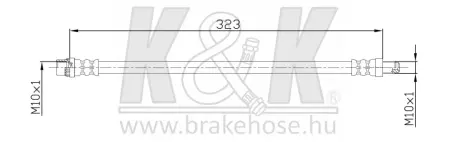 Шланг гальмівний передній K&K FT4771 Рено Express