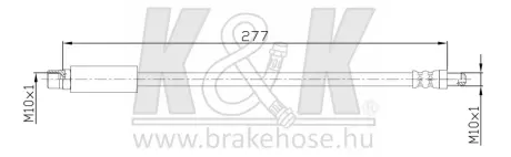 Тормозной шланг K&K FT0046