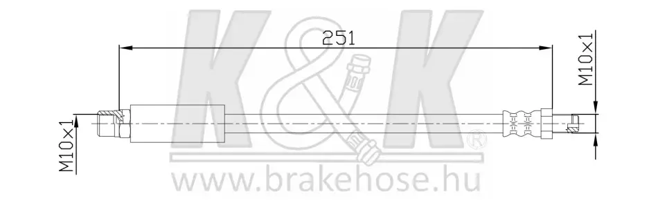 Гальмівний шланг K&K FT0334 (фото 1)