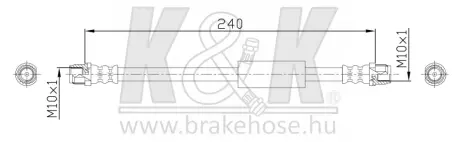 Тормозной шланг K&K FT0750 Пежо Експерт