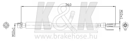 Гальмівний шланг K&K FT0801 Форд Transit