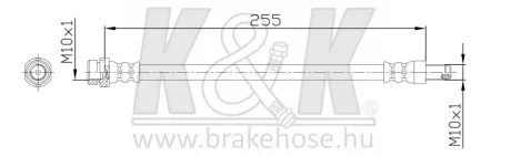 Гальмівний шланг K&K FT0802 Форд Transit