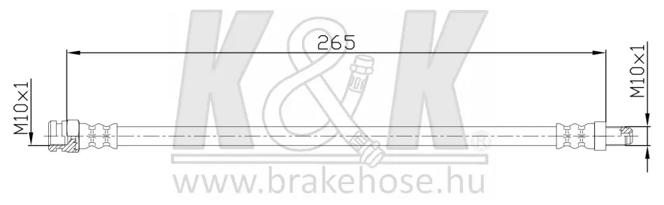 Тормозной шланг K&K FT0916