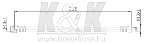Гальмівний шланг K&K FT0916 Фиат Сиена