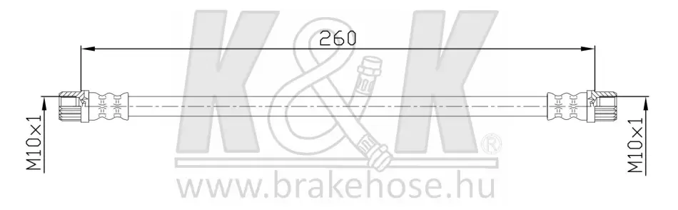 Тормозной шланг K&K FT1152