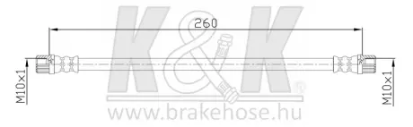 Тормозной шланг K&K FT1152 Пежо Партнер