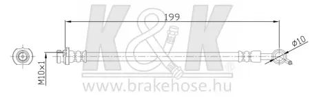 Гальмівний шланг K&K FT1230