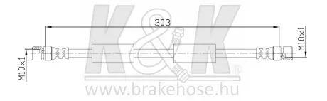 Тормозной шланг K&K FT1429 Фольксваген Лт 35